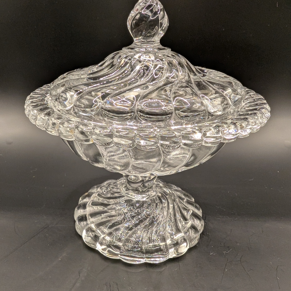 Vintage 1945-1959 Fostoria Crystal Colony  Candy Dish With Cover